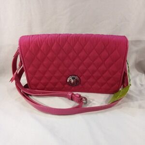 Vera Bradley Turnlock Crossbody – Fuchsia – NWT